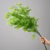 Nueva decoración de boda, plantas y flores artificiales verdes, arreglos florales de techo, arte floral, pino artificial, hierba de espárrago, flores de seda, hojas verdes y arreglos de flores artificiales