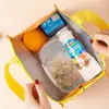 Bolsa térmica para almoço, bolsa de mão para estudantes levarem almoço para o trabalho, lancheira de folha de alumínio à prova d'água espessa