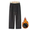 Pantalones Rectos de Terciopelo Grueso para Mujer de Tienda Departamental de Lujo 2026 Nuevo Estilo Otoño/Invierno Ropa Exterior Engrosada Pantalones Cálidos para Mujeres de Mediana Edad y Mayores
