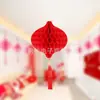 Lâmpada de Papel Bola de Favo de Mel Gota d'Água Dia de Ano Novo Vitrine de Shopping Center Arranjo de Atmosfera de Decoração de Ano Novo Leque Dobrável Franja Arranjo de Casamento