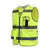 Suministro de fábrica tela Oxford 300D poliéster amarillo fluorescente chaleco doble chaleco reflectante ropa protectora para caballos al por mayor