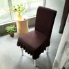 Funda de silla de felpa, adecuada para todas las estaciones, funda elástica para taburete, diseño moderno y simple con respaldo integrado, funda de silla para el hogar de color liso