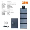Placa de Carregamento Solar Fotovoltaica Portátil Dobrável Power Bank de Carregamento Rápido 5V Telefone Viagem ao Ar Livre Placa de Geração de Energia de Silício Monocristalino