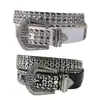 Cinturón de Moda Europeo y Americano con Pedrería Decoración Personalizada Retro Estilo Étnico Cinturón de Cuero Tachonado para Mujer Hip-Hop Moderno Versátil Cinturón de Cintura