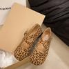 Sapatos Mary Jane de Fada Delicados para Mulheres 2026 Outono Novo Estilo Francês Elegantes Sapatos de Salto Estampados de Leopardo para Mulheres