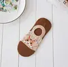 Nuevos calcetines japoneses para niños Calcetines de dibujos animados de barco Cabeza de gato animal calcetines invisibles para mujer fabricantes de calcetines de silicona al por mayor