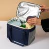 Bolsa de Mano para Almuerzo Bolsa Cuadrada Aislante Papel de Aluminio Engrosado Bolsa para Almuerzo Trabajador de Oficina Estudiante Gran Capacidad Bolsa de Picnic con Arroz