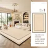 Tapete para Sala de Estar, Novo Estilo Vintage Creme, Fácil de Cuidar, Impermeável, Resistente a Manchas, Isolamento Acústico, Lavável, Limpável com Pano, Tapete para Cabeceira do Quarto