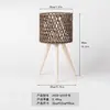 Tecelagem de Rattan Sintético Nórdico Criativo Suporte para Vasos de Flores Artesanato em Madeira Plantas Verdes de Interior Plantio de Flores Vasos de Flores de Madeira em Pé