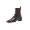 Botas Martin estilo británico, nueva colección otoño/invierno 2024, botines Chelsea retro de suela única, tacón grueso, punta cuadrada, botines cortos para mujer