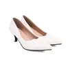 Zapatos de tacón alto de punta con costuras nuevas y charol de boca poco profunda, talla 32-48, zapatos de comercio exterior