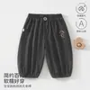 Ropa y pantalones para niños para primavera y otoño, ropa de bebé de una sola capa, pantalones de chándal, pantalones deportivos, color liso casual simple, Ropa para niños Anyang