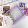 Estilo Ins Coreia do Sul tamanho quadrado A7 zíper fichário transparente PVC goo card book feijões do amor caça às estrelas diário de mão colagem