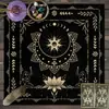 Toalha de Mesa para Cartas de Tarot, Pano de Decoração para Jogos de Tabuleiro, Mandala, Fases da Lua, Borboleta Floral, Especificamente para Jogos de Tabuleiro