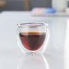 Taza de café de vidrio borosilicato tipo huevo de doble capa, taza de té perfumada para la oficina, taza de jugo de vidrio transparente para el hogar