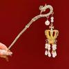 Lanterna Luminosa Hairpin Estilo Antigo Novo Chinês Hanfu Headwear Palace Lâmpada Traseira Cabeça Disco Hairpin Ano Novo Passo