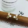 Pendientes Coreanos Lujo Ligero Nicho Gama Alta Estilo Ins para Mujer Pendientes de Botón Tulipán Rosa Dulce Flor Perla