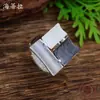 Anillo elástico cuadrado geométrico hueco de esmalte de venta caliente transfronterizo para mujer, anillo cuadrado simple y versátil al por mayor