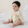 Body de Algodão para Recém-Nascido Roupa Íntima Macacão de Manga Longa para Bebê Roupa de Monge para Bebê Macacão de Engatinhar Primavera Outono Inverno