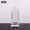 Frasco de Aromaterapia de Vidro 60ml Frasco Dosador Cosmético Transparente Quadrado Alto Difusor de Fragrância de Óleo Essencial Frasco de Aromaterapia Sem Chama