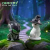 Figuras de Gato Gemelo Blanco y Negro para Halloween de Nuevo Producto Transfronterizo Lindas Miniaturas Micro Paisaje Accesorios de Decoración DIY Adornos de Escritorio