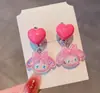 Pendientes para Niños de Nuevo Estilo, Clips para Orejas para Niñas Sin Perforaciones, Accesorios para Orejas de Oso de Dibujos Animados, Joyería Dulce de Princesa, Pendientes para Niñas Pequeñas