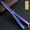 Ventas Directas de Fábrica Cuchillo Mariposa Cuchillo de Entrenamiento Cuchillo de Práctica Cuchillo Plegable Acero Inoxidable Cuchillo Ornamental Portátil Cuchillo de Mano Sin Filo