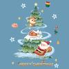 Decoração de Janela Estática Adesivo de Parede de Natal Árvore de Natal Trenó Papai Noel Rena PVC Adesivo de Parede Amazon