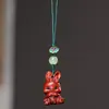 Sándalo Verde Sándalo Rojo Sándalo Barbie Tallado Tifu Conejito Lindo Cadena para Teléfono Móvil Llavero de Pareja Colgante para Mochila