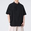 2024 Verano nuevo estilo chino ropa de hombre talla grande cuello mao Hanfu hebilla transfronteriza camisa casual de algodón y lino para hombre