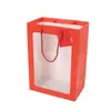 Bolsa de Regalo Transparente para Flores Nuevo Ramo Ventana Extra Grande Temporada de Cumpleaños Graduación Bolsa de Regalo para el Día de San Valentín Bolso de Mano