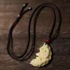 Colar com Pingente de Dragão e Fênix para Homens e Mulheres, Joia Estilo Casal com Cordão para Pendurar, Joia Simples Estilo Antigo Novo, Novo Estilo Chinês
