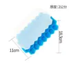 Molde de hielo de silicona para uso doméstico de 37 cavidades con tapa, venta al por mayor transfronteriza, molde de hielo de congelación rápida, molde de hielo casero tipo panal DIY