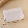 Caja de plástico transparente cuadrada y rectangular para guardar piezas, accesorios, anzuelos, botones, joyas, puntas, taladros, perlas, embalaje y almacenamiento.