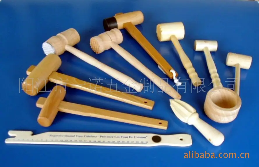 Q-013竹木餐具牛扒锤,牛排锤,肉锤,木碗,压汁器