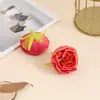 Cabeza de flor artificial rosa Austin pequeña auditorio de bodas arreglo floral suave tienda decoración de pared de flores para paisajismo flor de seda