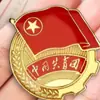 Al por mayor Nueva Versión Tipo Estándar Insignia de Miembro del Emblema de la Liga Juvenil Comunista de China Pin de Solapa Magnético para Miembro Estudiante Supervisado Centralmente