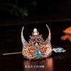 Coroa de Cabelo Masculina Hanfu Antiga Adereços para Filmes e Dramas Televisivos Acessórios de Cabelo Coroa de General Retro para Artes Marciais Dourado Prata Antigo