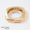 Pulsera abierta irregular de aleación de oro transfronteriza europea y americana, pulsera de lujo ligera para mujer