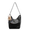 Bolso Tote de Moda de Alta Gama de Cuero Suave Simple de Gran Capacidad para Viajar al Trabajo Combinable Maillard Color Sólido Bolso de Hombro para Mujer