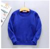 Nuevo Sudadera de cuello redondo para niños con forro polar engrosada color liso Ropa de clase Sudadera casual de cuello redondo Venta al por mayor Logo imprimible