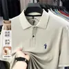 Camiseta de Manga Corta para Hombre 100% Algodón Nuevo Estilo Verano 2026 Casual de Negocios Bordado con Logo de Caballo Camisa Polo de Manga Corta para Hombre de Mediana Edad