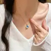 Colar de Pirulito Colorido Fofo e Divertido, Corrente Simples Personalizada para Clavícula Estilo Francês, Joia de Pescoço Exquisita e de Alto Padrão