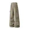 Pantalones Cargo de Pierna Ancha con Cremallera Lateral, Capas, Ligeros, Secado Rápido, Cintura Elástica, Multicolor, Exteriores Funcionales, Largos