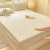 Algodón Lavado Estilo Ins Ropa de Cama Sábanas Doble Capa Gasa Sábana Ajustable Pieza Única 2025 Nuevo Verano Colcha Protector de Colchón Amigable con la Piel