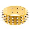 Collar de comercio exterior europeo y americano estilo punk de club nocturno callejero collar de cuero con remaches cónicos de tres filas cadena corta para clavícula cadena para el cuello