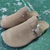 Pantuflas Grandes de Corcho para Mujer, Comercio Transfronterizo, Zapatos Cerrados de Media Bota Estilo Birkenstock, Zapatos Romanos de Suela Suave, Tallas 35-46, Venta al por Mayor
