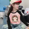 Camiseta Interior Térmica de Polar para Niñas, Nuevo Estilo Otoño/Invierno 2026, Camiseta de Manga Larga Raglán, Top Cálido para Bebé Niña