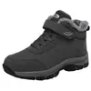 Zapatos de Algodón Cálidos para Otoño e Invierno para Hombres con Forro de Felpa, Zapatos Suaves de Suela Gruesa para Personas Mayores