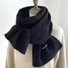 Outono e inverno estilo coreano para casais, cachecol snood xadrez quente dupla face imitação de cashmere, extra longo, tricotado, espessado, para estudantes, mulheres